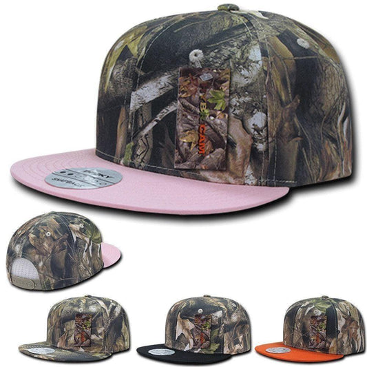 1 Dozen Decky Camouflage Hybricam Retro Flat Bill Snapback Caps Hats Wholesale Lots-
