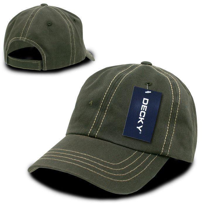 1 Dozen Decky Contra Stitch Polo Washed Cotton Dad Caps Hats Wholesale Lots-