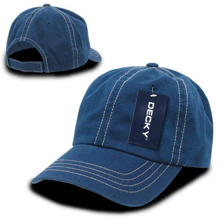 1 Dozen Decky Contra Stitch Polo Washed Cotton Dad Caps Hats Wholesale Lots-