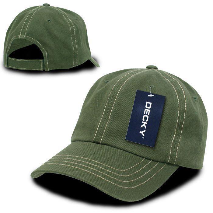 1 Dozen Decky Contra Stitch Polo Washed Cotton Dad Caps Hats Wholesale Lots-