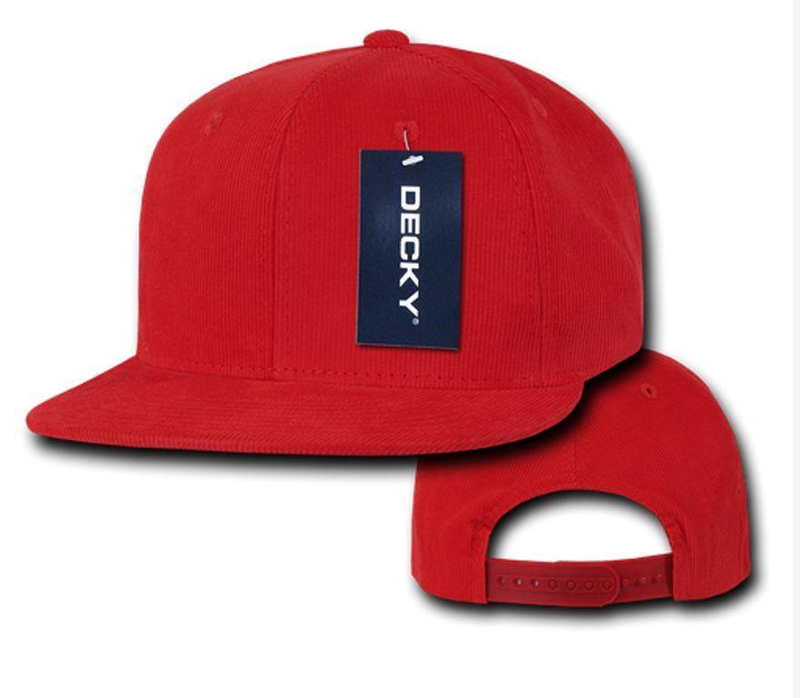 1 Dozen Decky Corduroy Snapback 6 Panel Constructed Baseball Hats Caps Wholesale Lots-