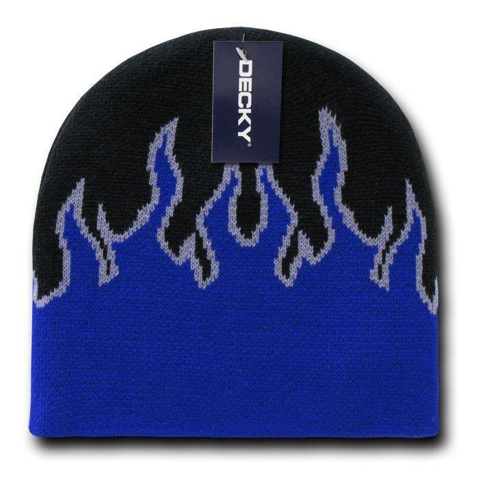 1 Dozen Decky Fire Flames Tribal Beanies Hats Caps Ski Skull Short Wholesale Lot-
