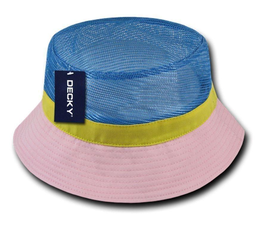 1 Dozen Decky Fisherman'S Bucket Mesh Top Hats Caps Wholesale Lots-
