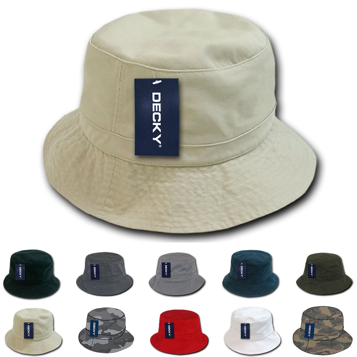 1 Dozen Decky Fisherman'S Bucket Washed Chino Twill Hat Hats Cotton Wholesale-