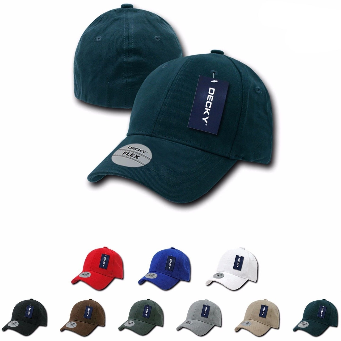 1 Dozen Decky Fitall Flex Fitted Baseball Dad Caps Hats Wholesale Lots-