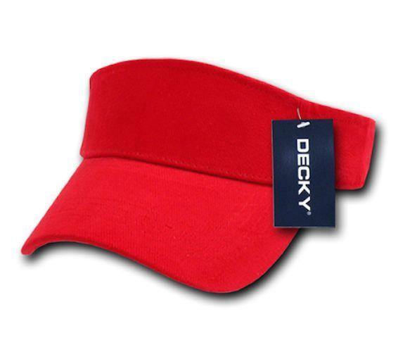 1 Dozen Decky Golf Tennis Summer Sun Visor Visors 100% Cotton Kids Boys Girls-