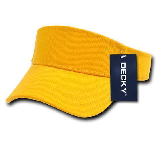 1 Dozen Decky Golf Tennis Summer Sun Visor Visors 100% Cotton Kids Boys Girls-