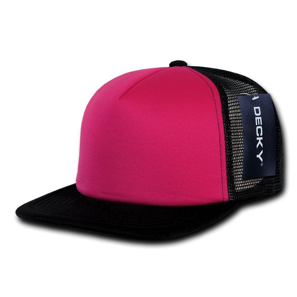 1 Dozen Decky Heavy Duty Flat Bill Two Tone Trucker Caps Hats Wholesale Lots-