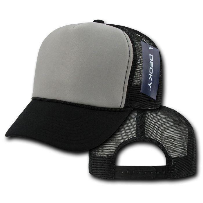 1 Dozen Decky Industrial 5 Panel Trucker Hats Caps Two Tone Wholesale Lots!-