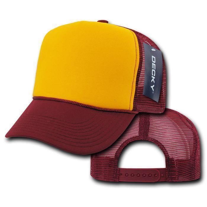 1 Dozen Decky Industrial 5 Panel Trucker Hats Caps Two Tone Wholesale Lots!-