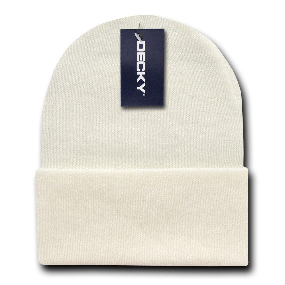 1 Dozen Decky Long Beanie Beanies Cuffed Knit Cap Hat Snug Warm Winter Wholesale-