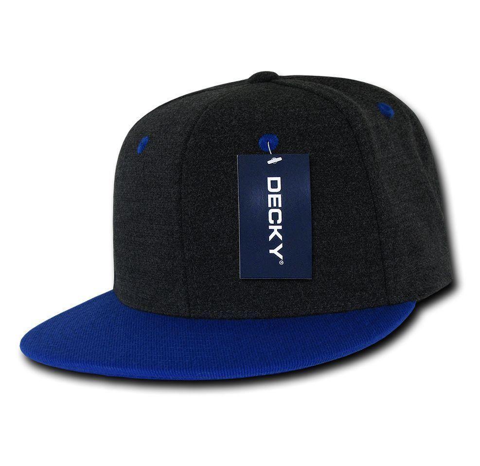 1 Dozen Decky Melton Crown Snapback Two Tone 6 Panel Hats Caps Wholesale Lots!-