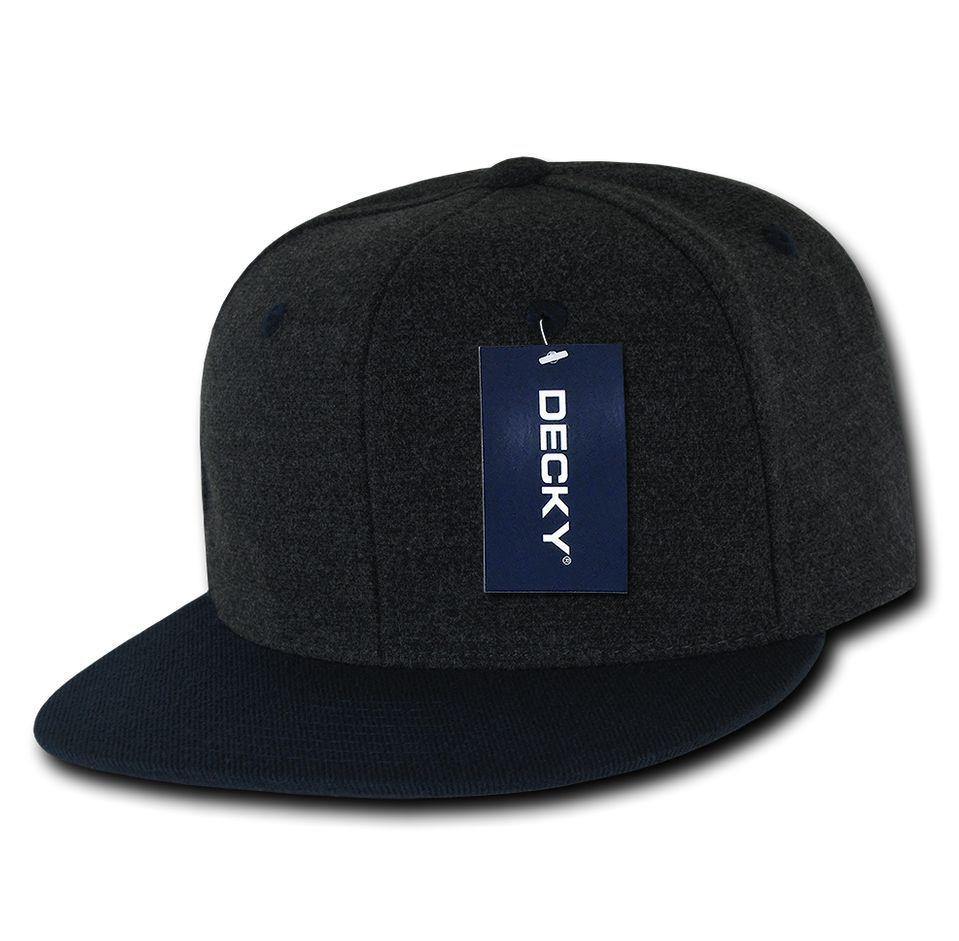 1 Dozen Decky Melton Crown Snapback Two Tone 6 Panel Hats Caps Wholesale Lots!-