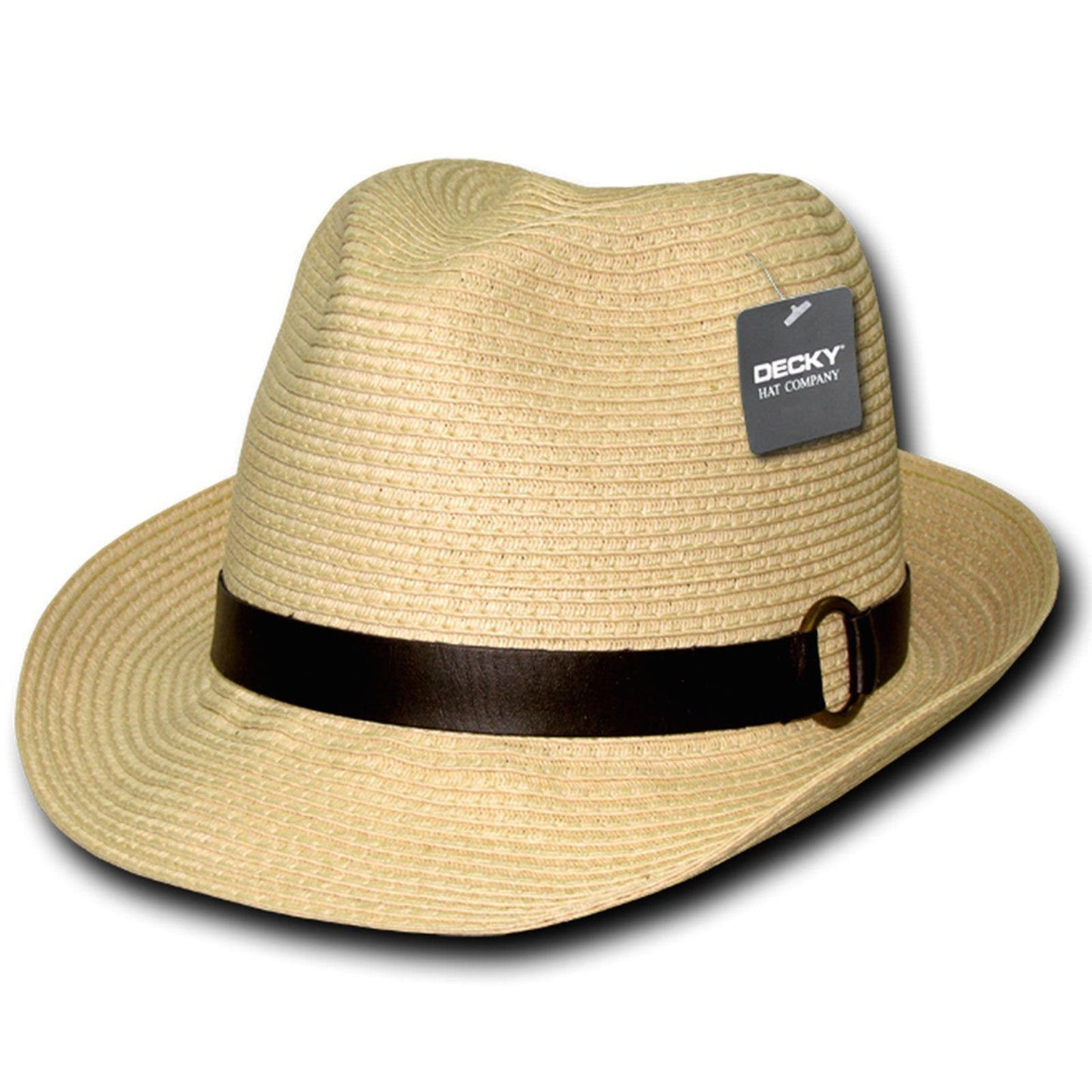 1 Dozen Decky Natural Paper Braid Woven Fedoras Trilby Panama Hats Wholesale Lot-