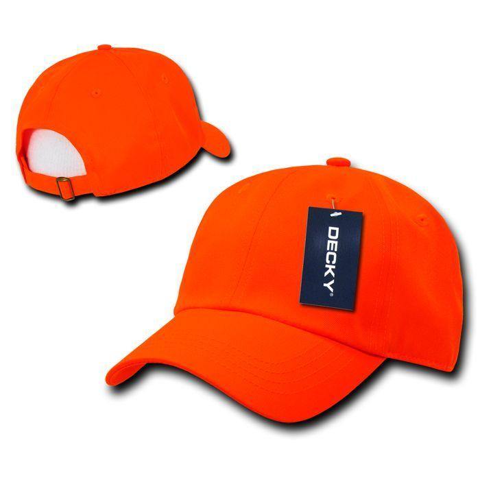 1 Dozen Decky Neon Pre Curved Bill 6 Panel Low Crown Dad Hats Caps Wholesale-