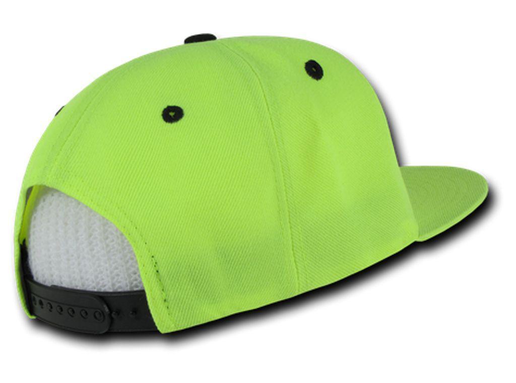 1 Dozen Decky Neon Snapback 6 Panel Constructed Baseball Hats Caps Wholesale Bulk-