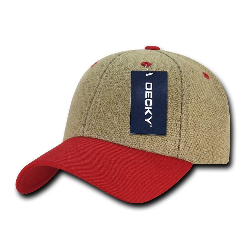 1 Dozen Decky New 6 Panel Jute Low Crown Structured Dad Hats Caps Wholesale Lots-