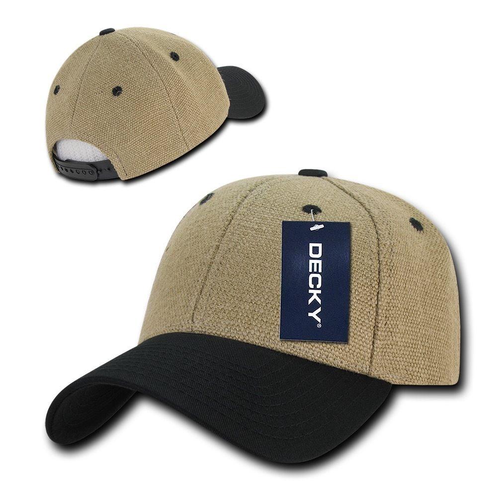 1 Dozen Decky New 6 Panel Jute Low Crown Structured Dad Hats Caps Wholesale Lots-