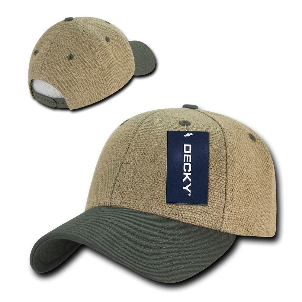 1 Dozen Decky New 6 Panel Jute Low Crown Structured Dad Hats Caps Wholesale Lots-