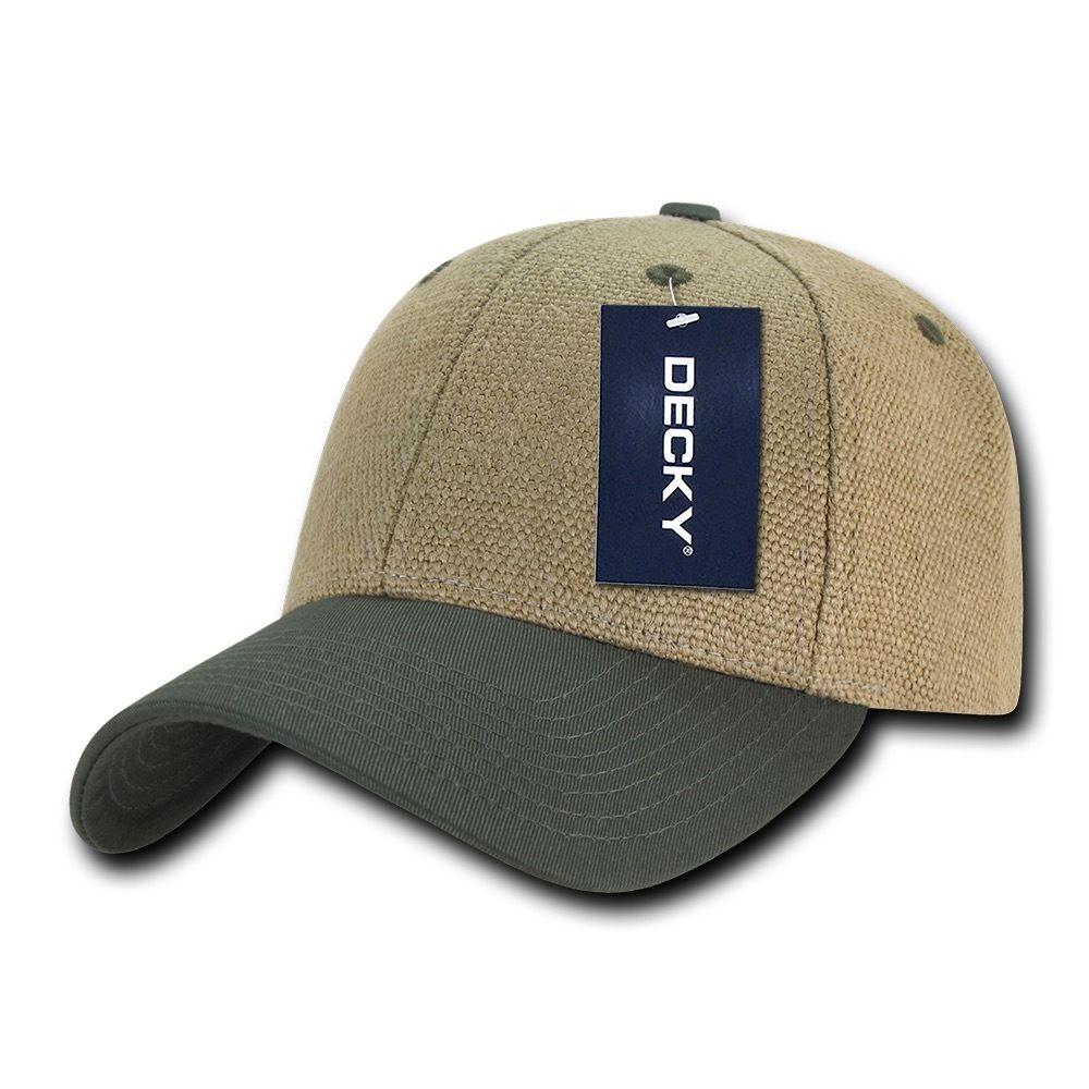 1 Dozen Decky New 6 Panel Jute Low Crown Structured Dad Hats Caps Wholesale Lots-