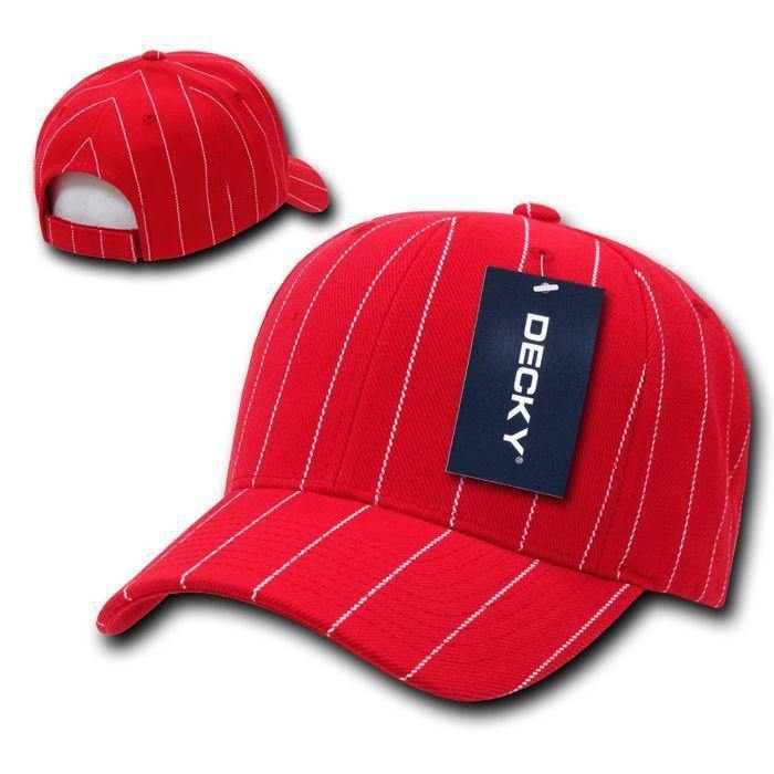 1 Dozen Decky Pin Striped Pinstriped Baseball Hat Caps Wholesale Lots-