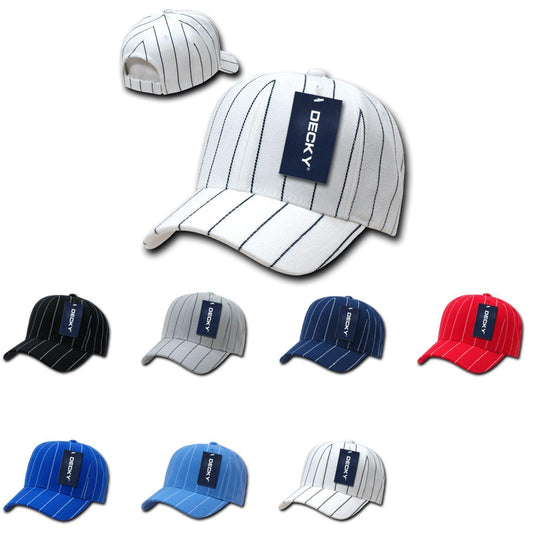 1 Dozen Decky Pin Striped Pinstriped Baseball Hat Caps Wholesale Lots-
