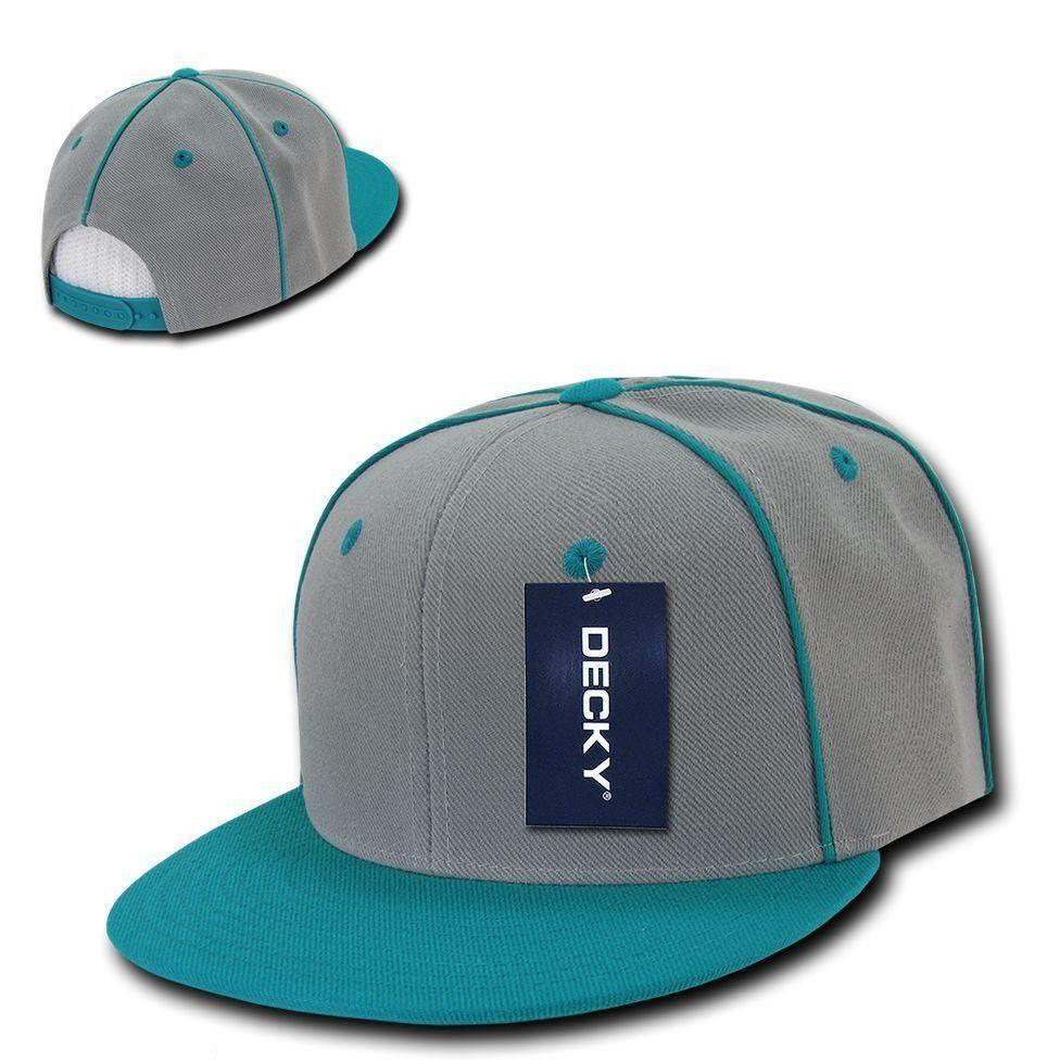 1 Dozen Decky Piped Crown Snapback Two Tone 6 Panel Hats Caps Wholesale Lots-