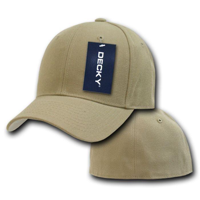 1 Dozen Decky Plain Fitted Curved Bill Baseball Hats Caps Wholesale Lot-