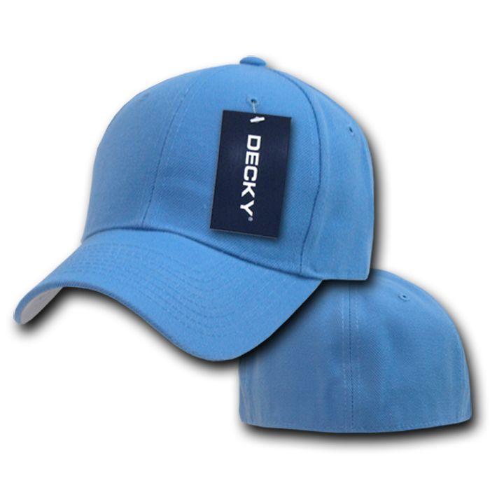 1 Dozen Decky Plain Fitted Curved Bill Baseball Hats Caps Wholesale Lot-