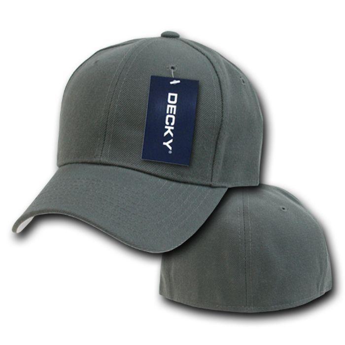 1 Dozen Decky Plain Fitted Curved Bill Baseball Hats Caps Wholesale Lot-