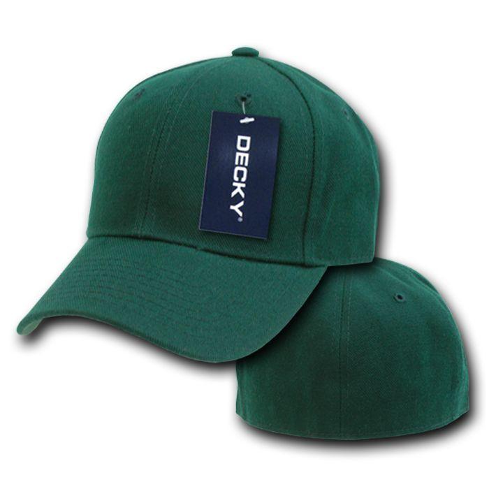 1 Dozen Decky Plain Fitted Curved Bill Baseball Hats Caps Wholesale Lot-