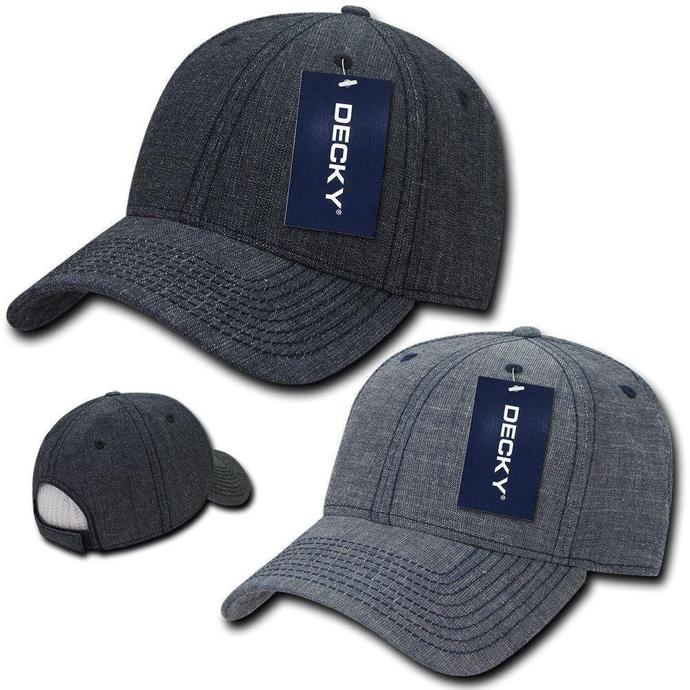 1 Dozen Decky Structured Washed Denim Low Crown Dad Caps Hats Wholesale Lot-