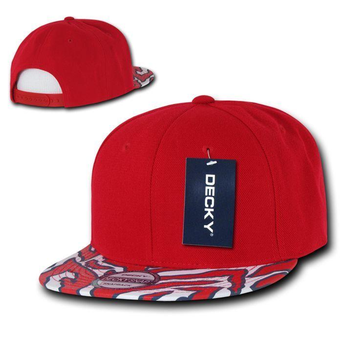 1 Dozen Decky Ziger Zebra Animal Two Tone Print Flat Bill Hats Caps Baseball Wholesale Bulk-
