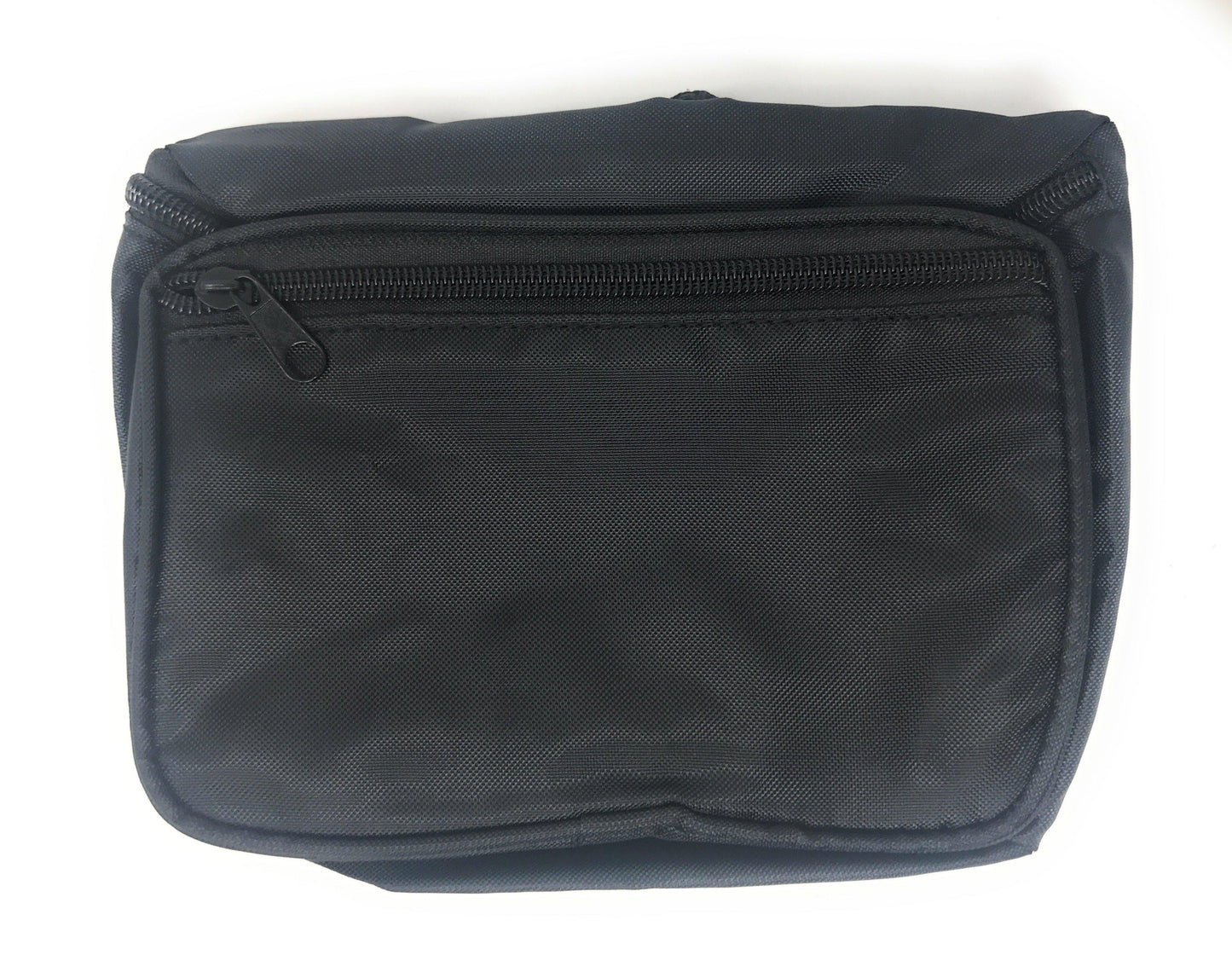 1 Dozen Fanny Pack Man Purse Travel Pouch Bag Money Holder 3 Pockets 42inch Wholesale Bulk-Black-