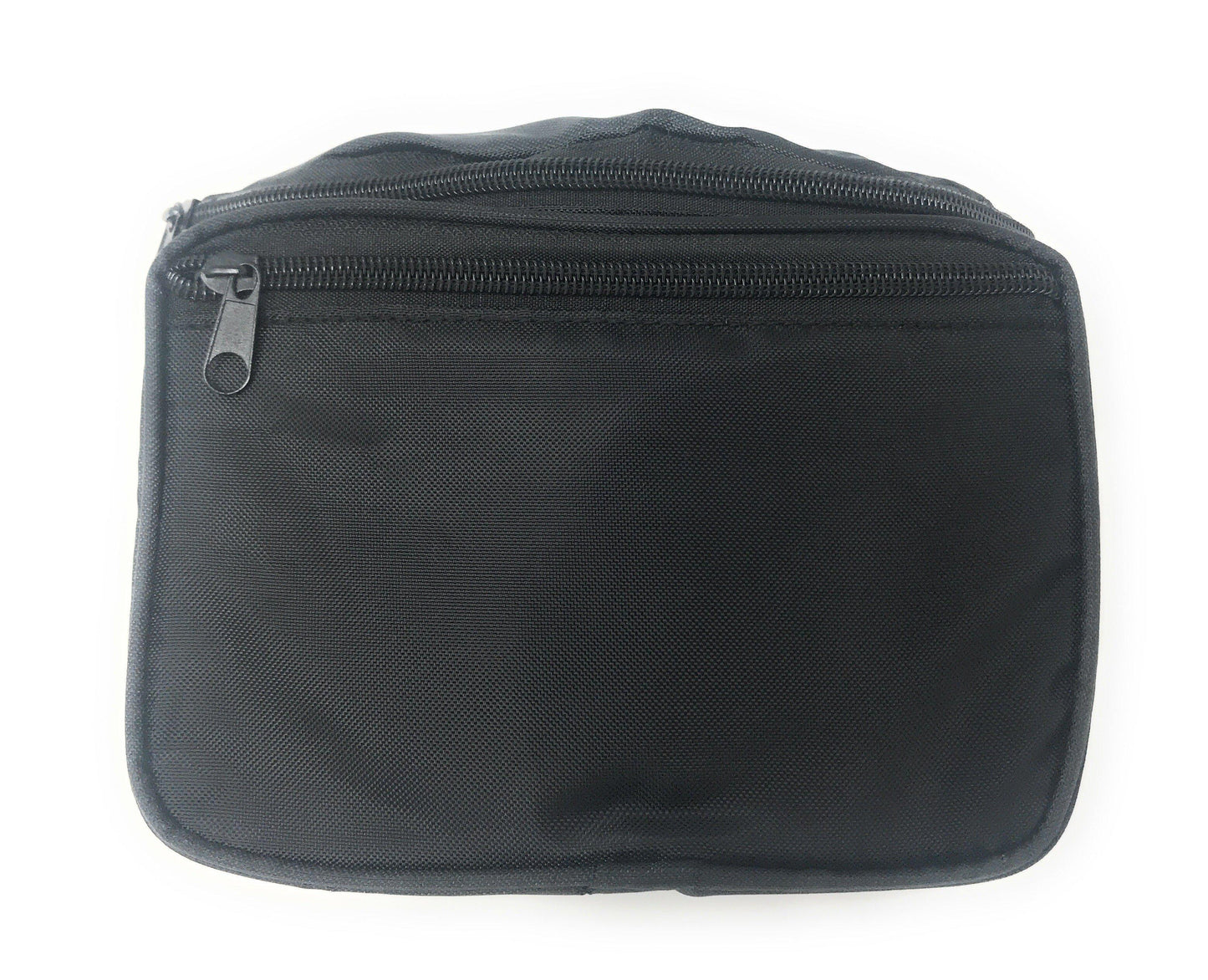 1 Dozen Fanny Pack Man Purse Travel Pouch Bag Money Holder 3 Pockets 42inch Wholesale Bulk-Black-