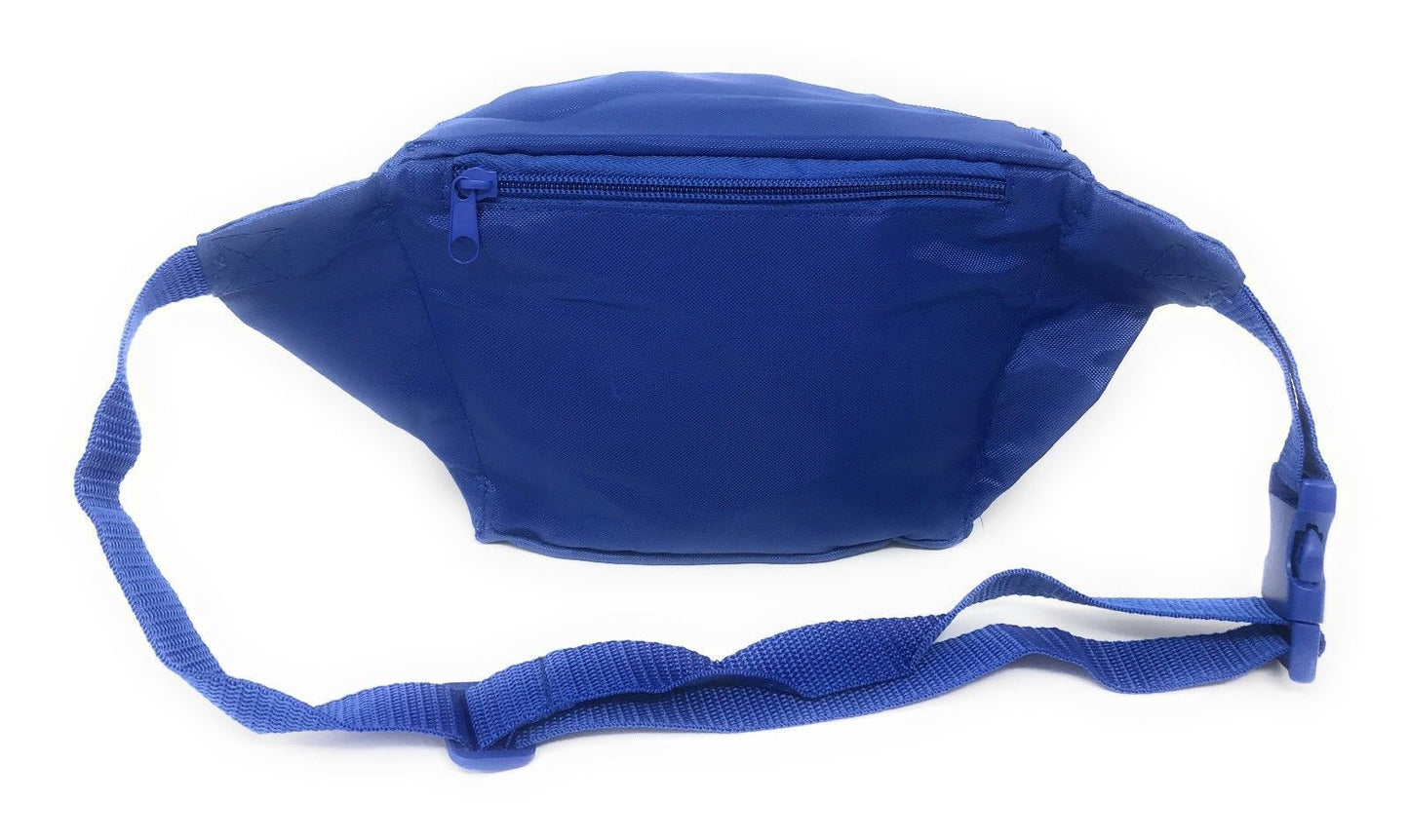 1 Dozen Fanny Pack Man Purse Travel Pouch Bag Money Holder 3 Pockets 42inch Wholesale Bulk-Black-