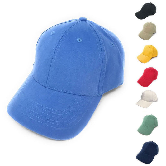 1 Dozen Fine Brushed Cotton 6 Panel Low Crown Baseball Caps Hats Wholesale Bulk-