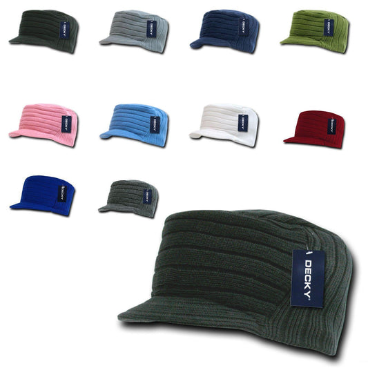 1 Dozen Gi Cadet Army Military Flat Top Beanies Caps Hats Visor Wholesale-