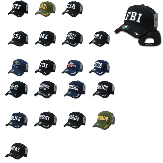 1 Dozen Law Enforcement Agencies Justice USA Baseball Hat Caps Hats Wholesale Lots!-