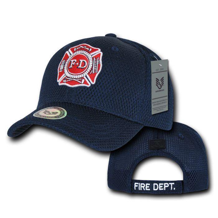 1 Dozen Rapid Fire Department Police Security Air Mesh Baseball Caps Hats-Police navy-