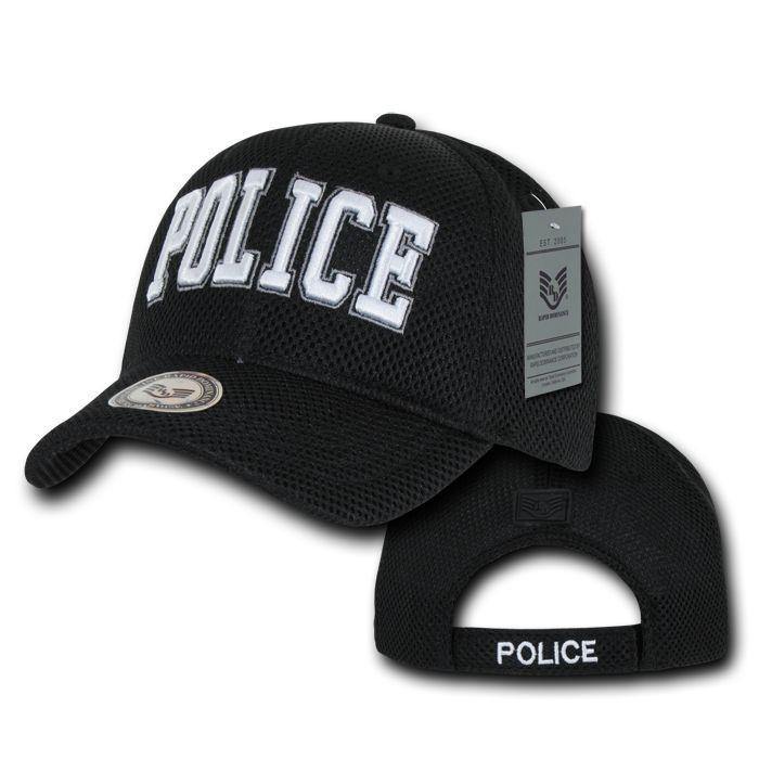 1 Dozen Rapid Fire Department Police Security Air Mesh Baseball Caps Hats-Police navy-