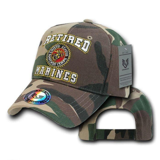 1 Dozen Military Retired Marines Corps Veteran Vet Baseball Hats Caps Wholesale-
