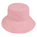 1 Dozen Ponytail Reversible Bucket Caps Hats Ramie Cotton Wholesale Bulk-LT.PINK/IVORY-