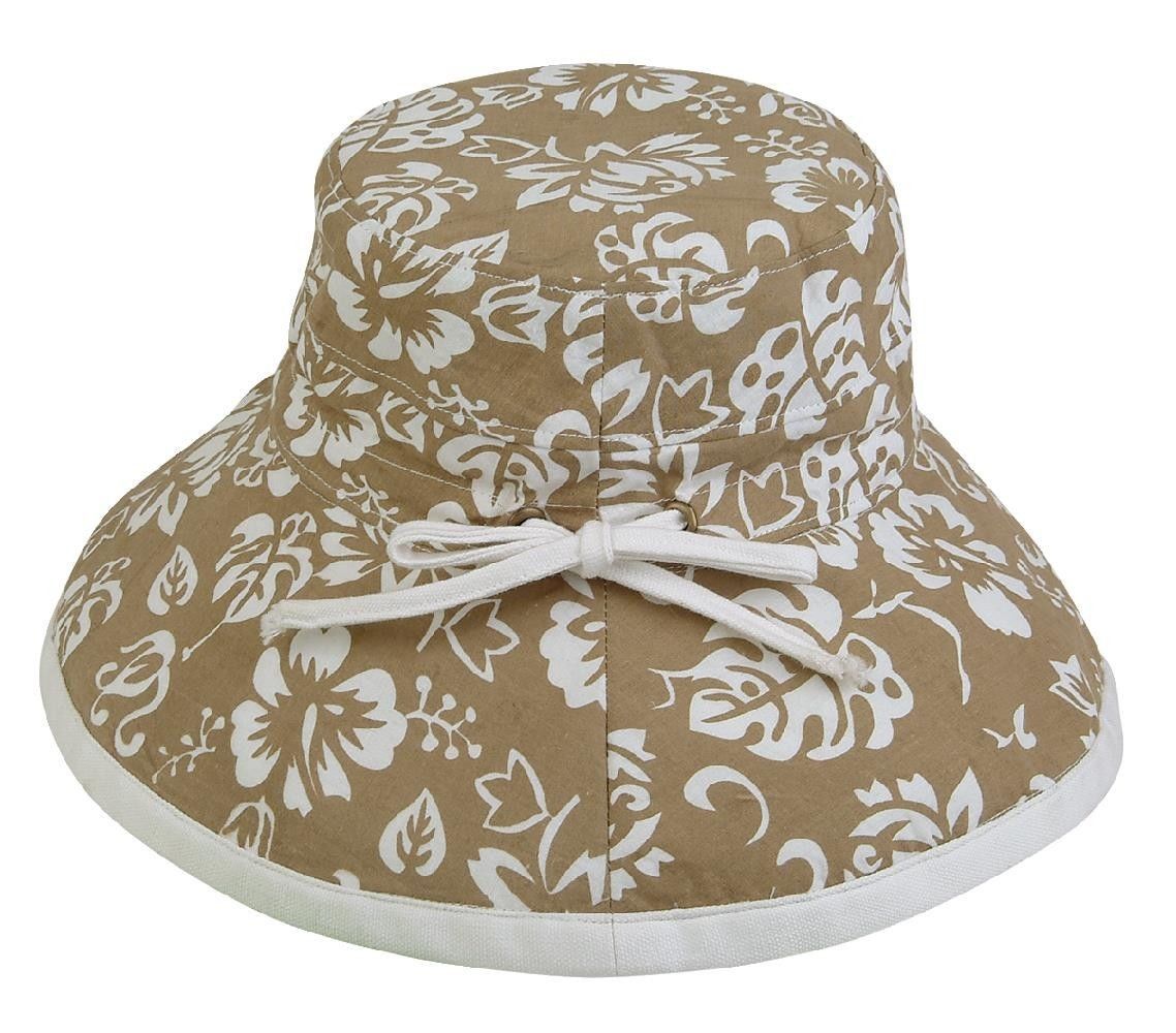 1 Dozen Summer Printed Floral Sun Bucket Caps Hats Cotton Ribbon Ties Wholesale-Hot Pink/White Floral-