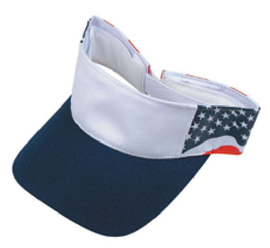1 Dozen USA Patriotic American Flag Stars Cotton Visors Wholesale Lot Bulk-