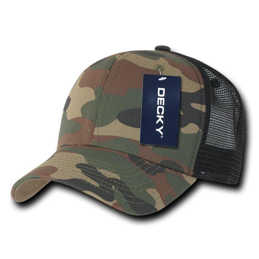 100 Lot Army Camouflage Camo Curve Bill Trucker Hats Caps Wholesale Lots-