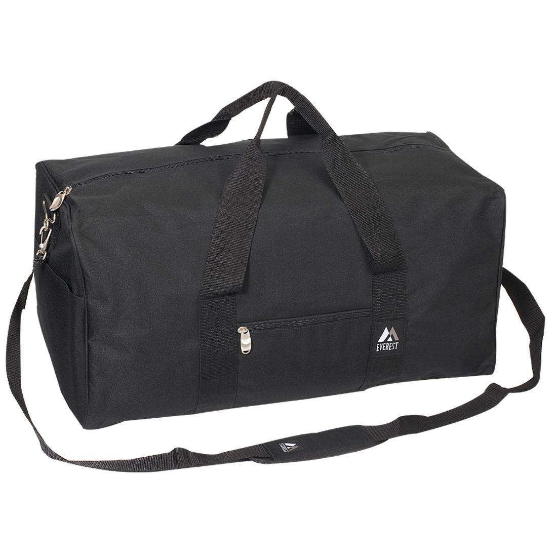 Everest Basic Utilitarian Medium Gear Duffle Bag-Black-