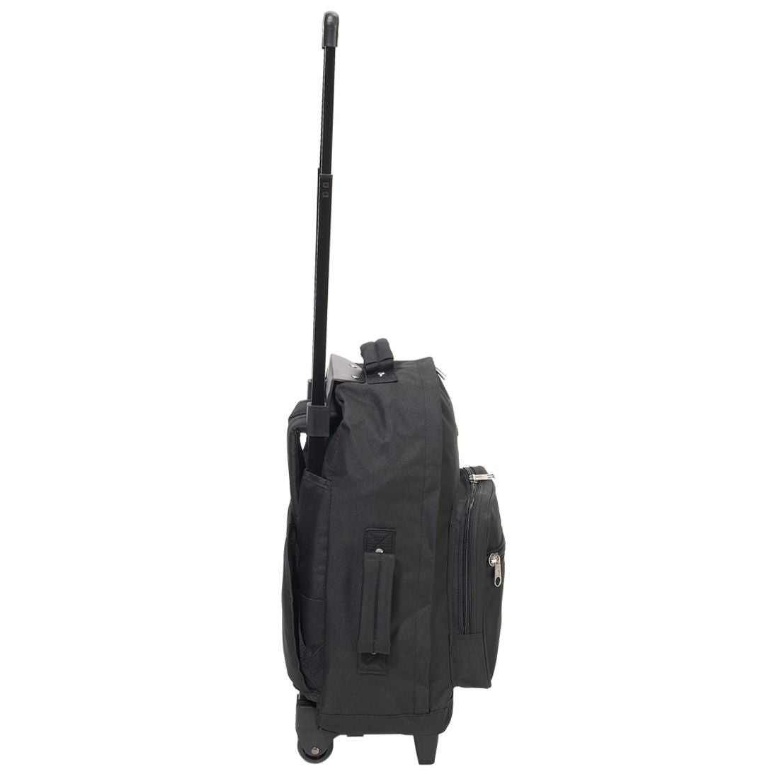 Everest Wheeled Backpack Rolling Carry On Suitcase on Wheels-Black-