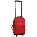 Everest Wheeled Backpack Rolling Carry On Suitcase on Wheels-Red-