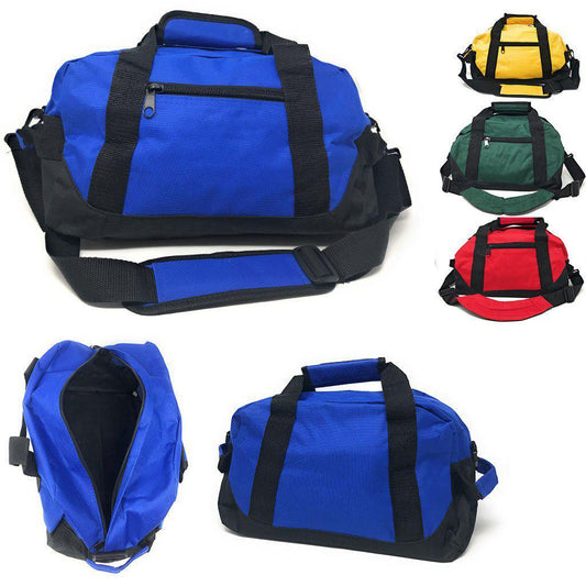 1 Dozen Sports 14inch Duffle Duffel Bags School Travel Gym Luggage Carry-On Wholesale Bulk-